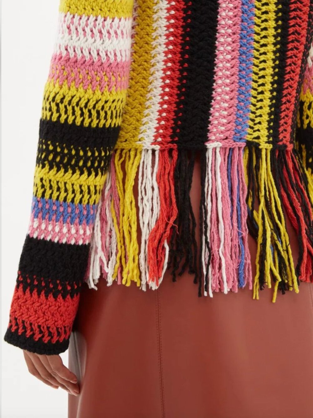Chloe Pink Crochet Multicoloured Sweater, size Medium (fits size small) - Picture 3 of 12